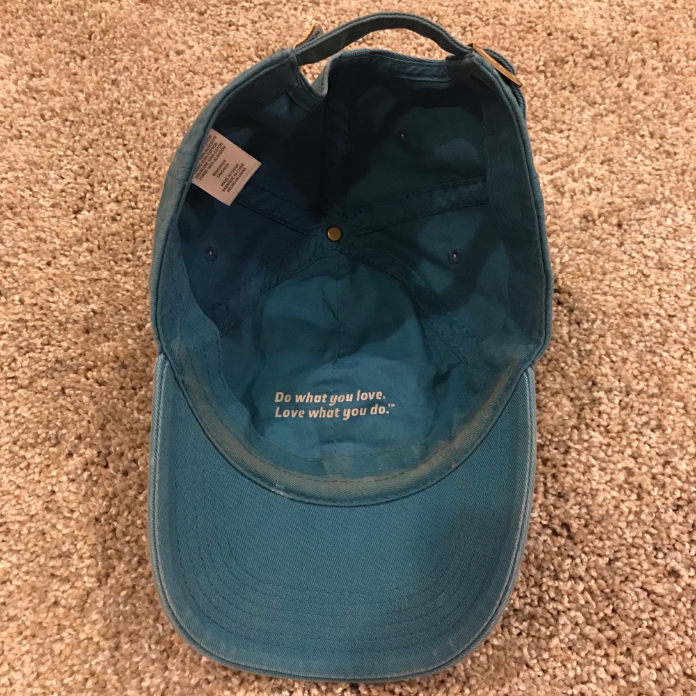 Teal Life is Good Cap Lobster Print Maine - Picture 4 of 4